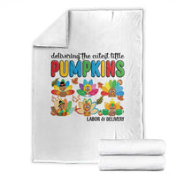 Thanksgiving Labor And Delivery Nurse Throw Blanket Cutest Turkeys - Wonder Print Shop