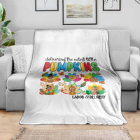 Thanksgiving Labor And Delivery Nurse Throw Blanket Cutest Turkeys - Wonder Print Shop