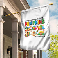 Thanksgiving Labor And Delivery Nurse Garden Flag Cutest Turkeys - Wonder Print Shop