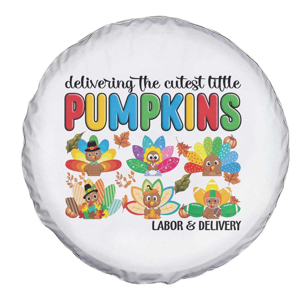 Thanksgiving Labor And Delivery Nurse Spare Tire Cover Cutest Turkeys - Wonder Print Shop