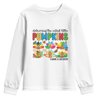 Thanksgiving Labor And Delivery Nurse Youth Sweatshirt Cutest Turkeys - Wonder Print Shop