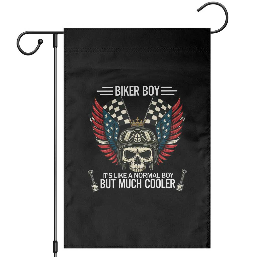 Skull Biker American Flag Motorcycle Biker Son Garden Flag - Wonder Print Shop