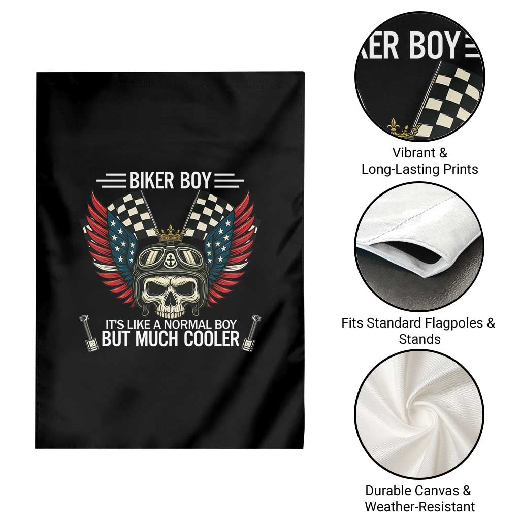 Skull Biker American Flag Motorcycle Biker Son Garden Flag - Wonder Print Shop