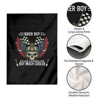 Skull Biker American Flag Motorcycle Biker Son Garden Flag - Wonder Print Shop
