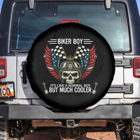 Skull Biker American Flag Motorcycle Biker Son Spare Tire Cover - Wonder Print Shop