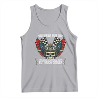 Skull Biker American Flag Motorcycle Biker Son Tank Top - Wonder Print Shop