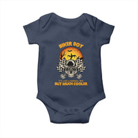 Funny Skull Motocycle Halloween Biker Son Baby Onesie Biker Boy It's Like A Normal Boy But Much Cooler - Wonder Print Shop