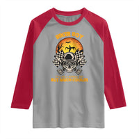 Funny Skull Motocycle Halloween Biker Son Raglan Shirt Biker Boy It's Like A Normal Boy But Much Cooler - Wonder Print Shop