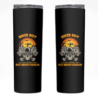 Funny Skull Motocycle Halloween Biker Son Skinny Tumbler Biker Boy It's Like A Normal Boy But Much Cooler