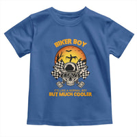 Funny Skull Motocycle Halloween Biker Son Toddler T Shirt Biker Boy It's Like A Normal Boy But Much Cooler - Wonder Print Shop