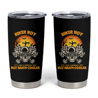 Funny Skull Motocycle Halloween Biker Son Tumbler Cup Biker Boy It's Like A Normal Boy But Much Cooler