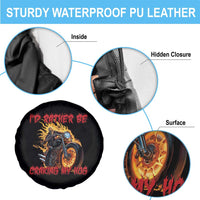 Funny Biker Skeleton Motorcycle Rider Spare Tire Cover I Would Rather Be Cranking My Hog - Wonder Print Shop