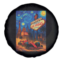 Racing Car Starry Night Las Vegas Race Day Spare Tire Cover - Wonder Print Shop
