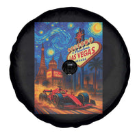 Racing Car Starry Night Las Vegas Race Day Spare Tire Cover - Wonder Print Shop