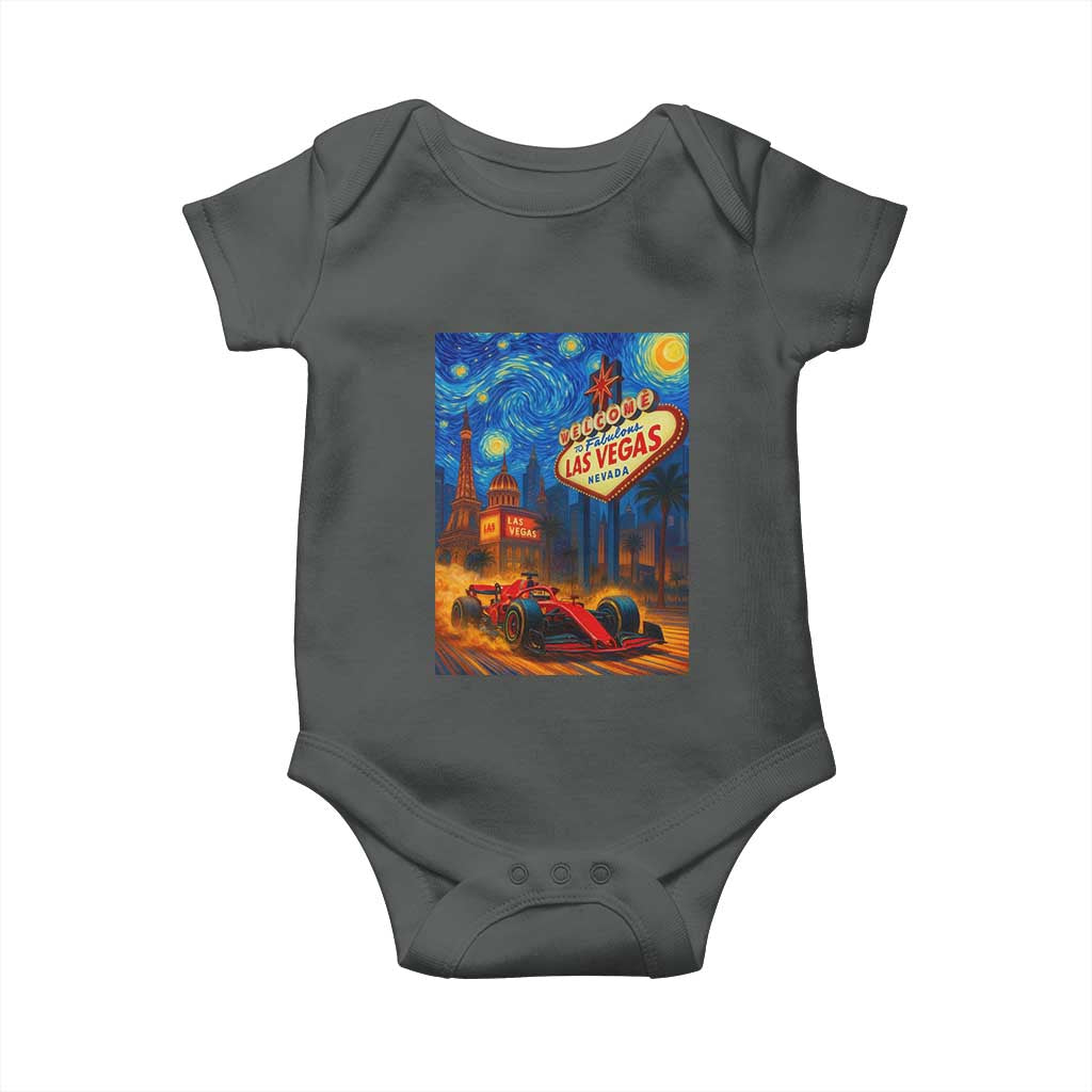 Racing Car Starry Night Las Vegas Race Day Baby Onesie - Wonder Print Shop