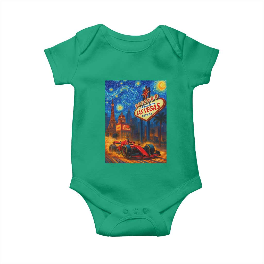 Racing Car Starry Night Las Vegas Race Day Baby Onesie - Wonder Print Shop