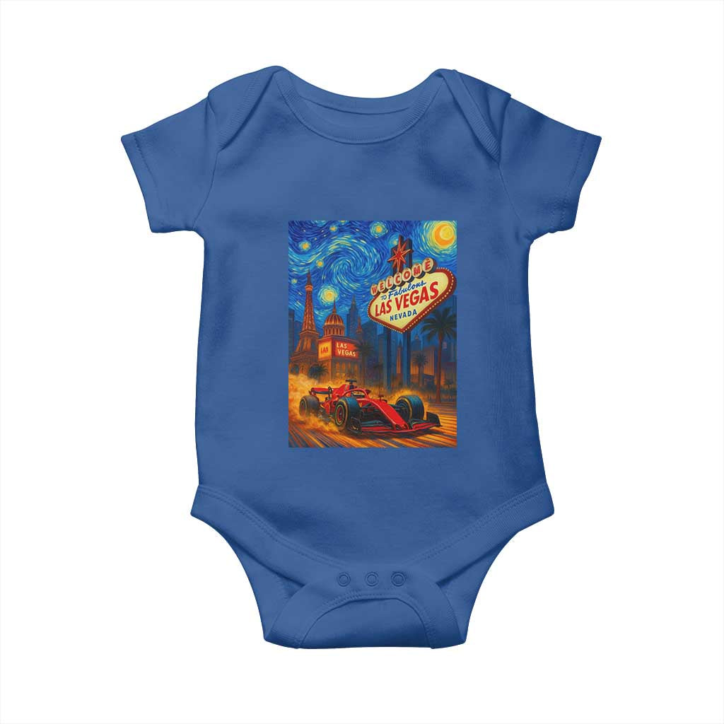 Racing Car Starry Night Las Vegas Race Day Baby Onesie - Wonder Print Shop