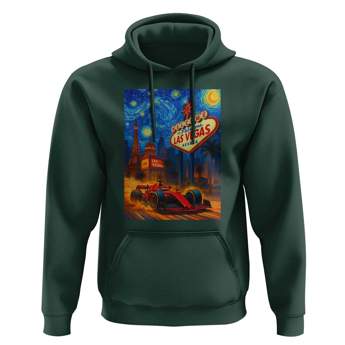 Racing Car Starry Night Las Vegas Race Day Hoodie - Wonder Print Shop