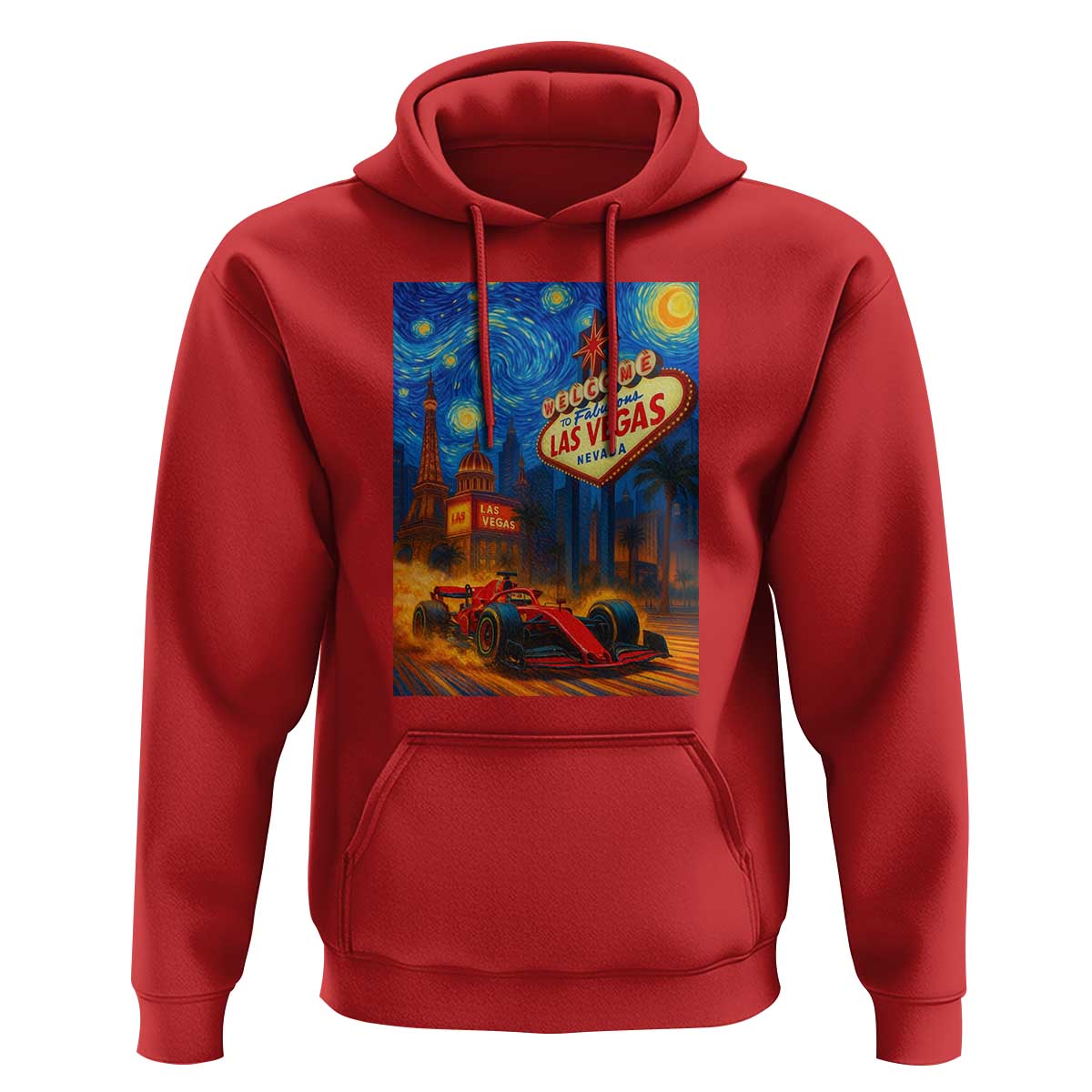 Racing Car Starry Night Las Vegas Race Day Hoodie - Wonder Print Shop