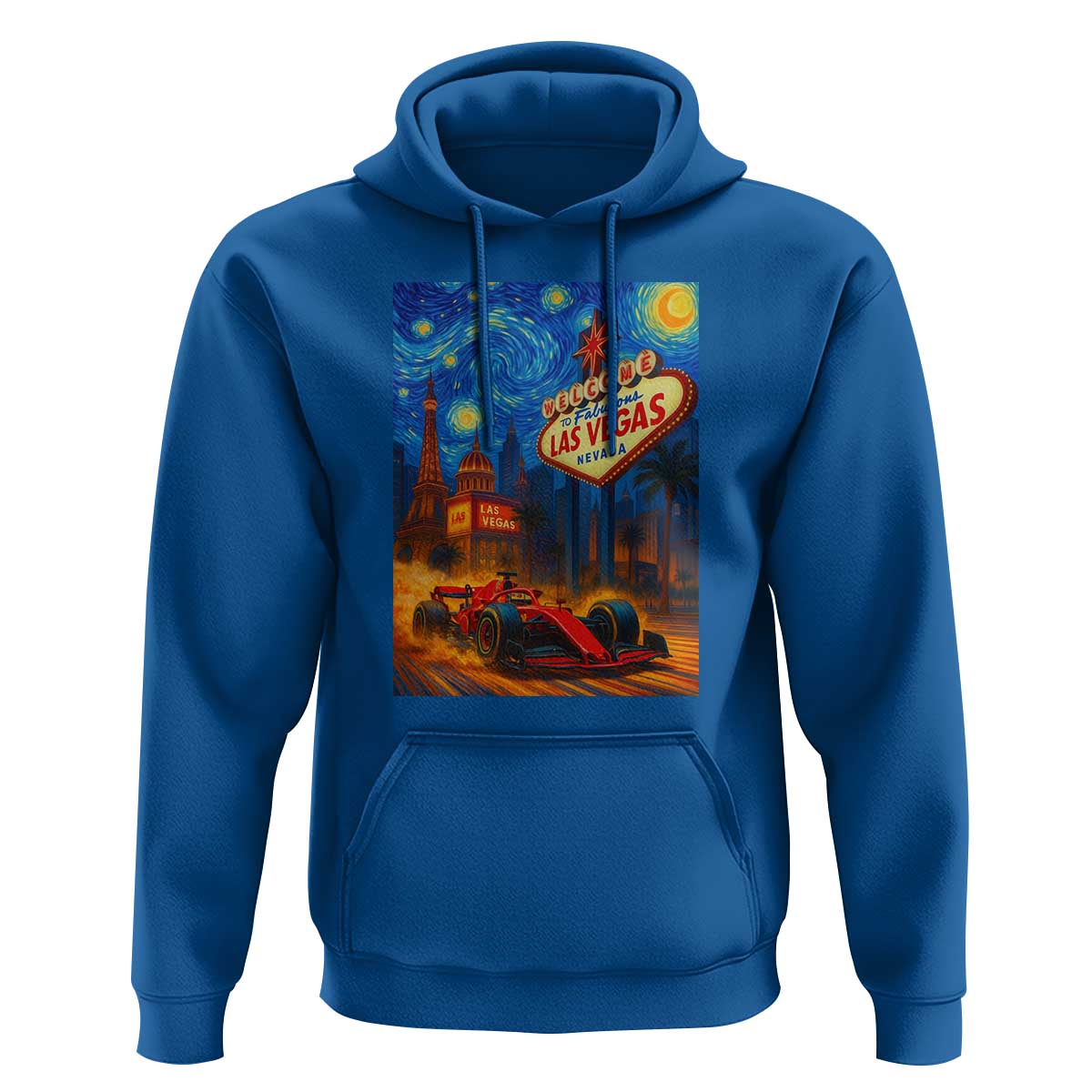 Racing Car Starry Night Las Vegas Race Day Hoodie - Wonder Print Shop