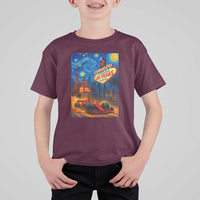 Racing Car Starry Night Las Vegas Race Day T Shirt For Kid - Wonder Print Shop