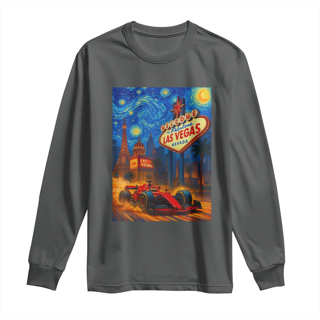 Racing Car Starry Night Las Vegas Race Day Long Sleeve Shirt - Wonder Print Shop