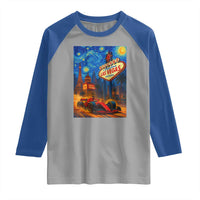 Racing Car Starry Night Las Vegas Race Day Raglan Shirt - Wonder Print Shop