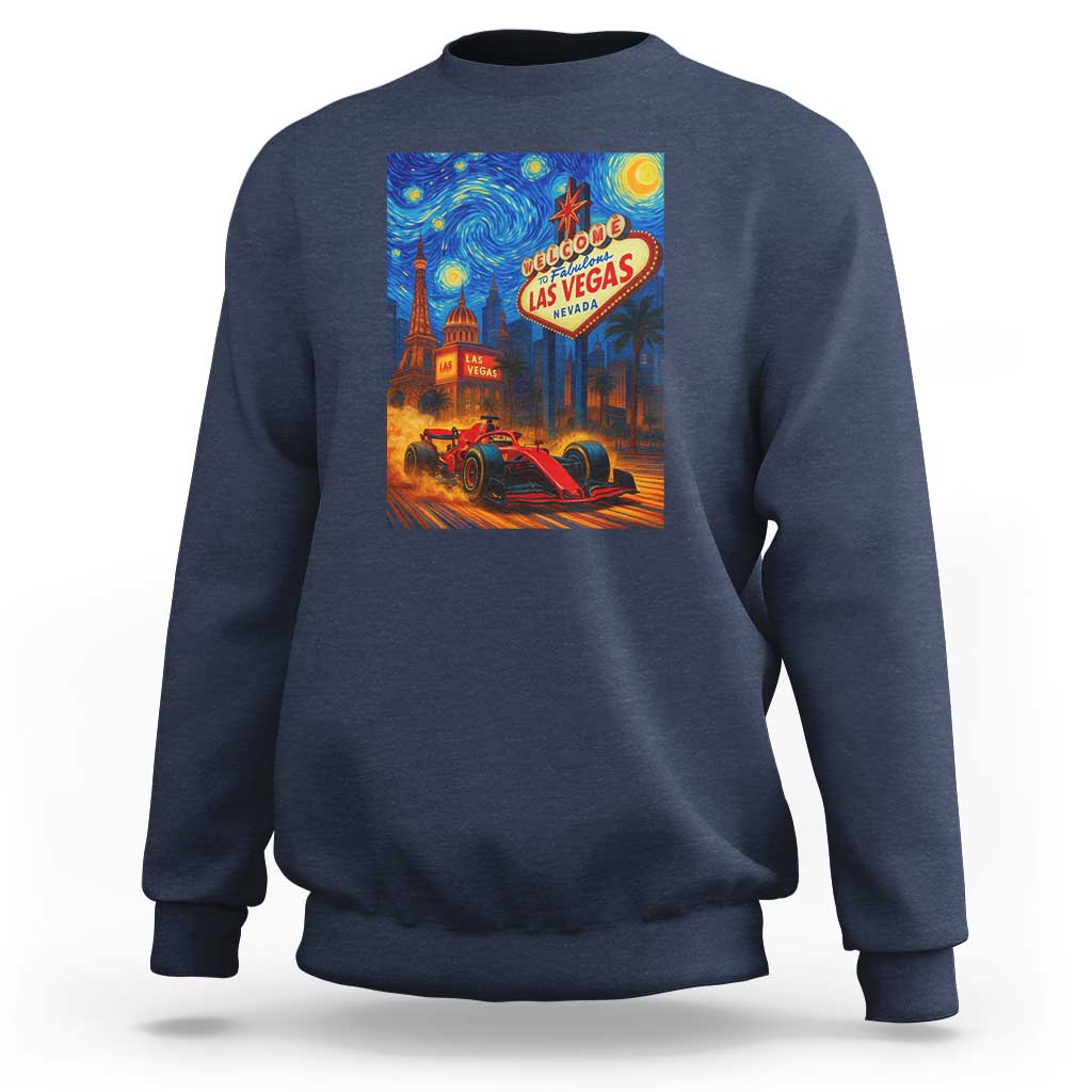 Racing Car Starry Night Las Vegas Race Day Sweatshirt - Wonder Print Shop