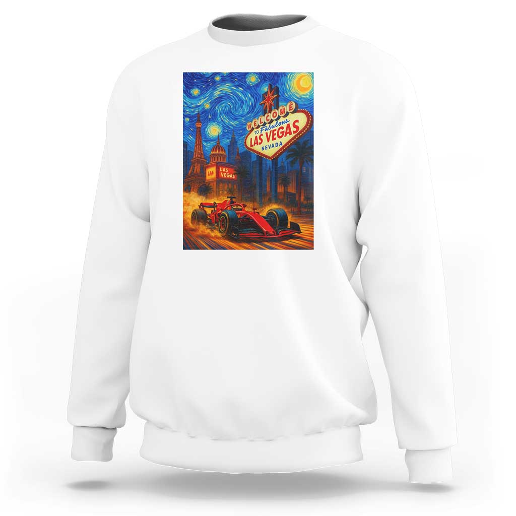 Racing Car Starry Night Las Vegas Race Day Sweatshirt - Wonder Print Shop