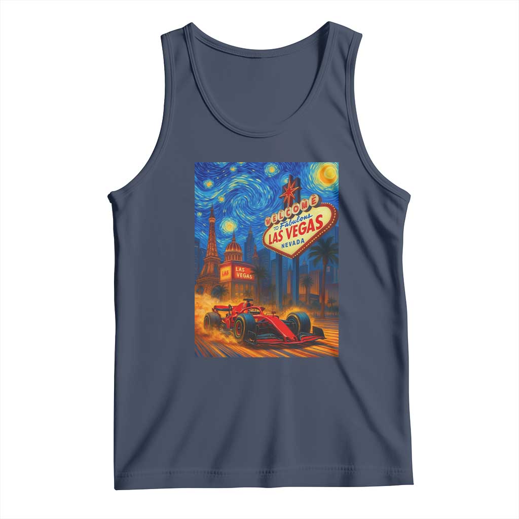 Racing Car Starry Night Las Vegas Race Day Tank Top - Wonder Print Shop