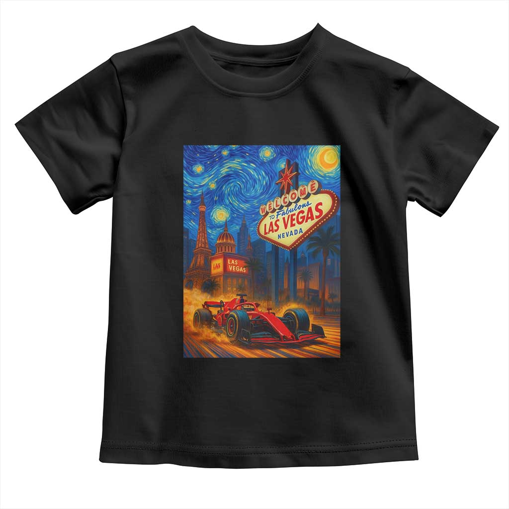 Racing Car Starry Night Las Vegas Race Day Toddler T Shirt - Wonder Print Shop