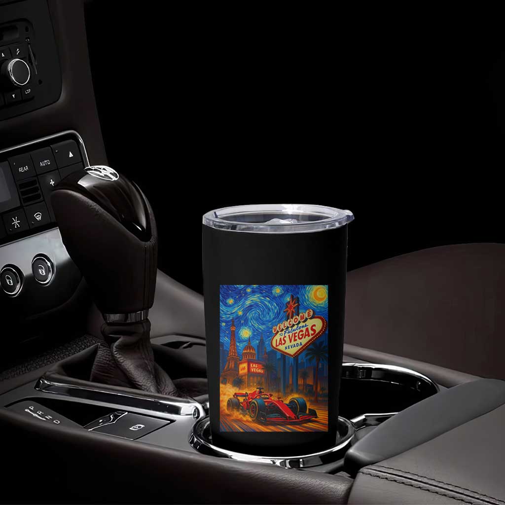 Racing Car Starry Night Las Vegas Race Day Tumbler Cup