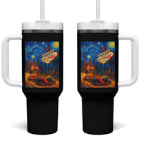 Racing Car Starry Night Las Vegas Race Day Tumbler With Handle