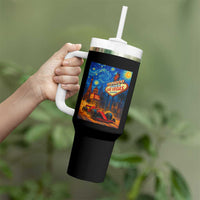 Racing Car Starry Night Las Vegas Race Day Tumbler With Handle