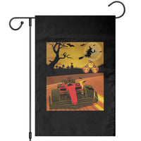 Vintage Race Car Halloween Pumpkin Retro Racing Garden Flag - Wonder Print Shop