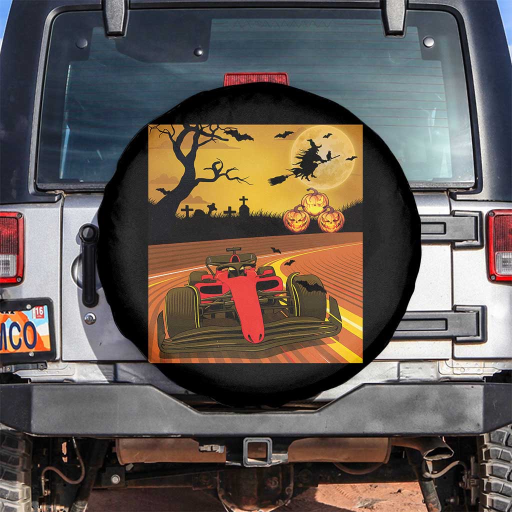 Vintage Race Car Halloween Pumpkin Retro Racing Spare Tire Cover - Wonder Print Shop