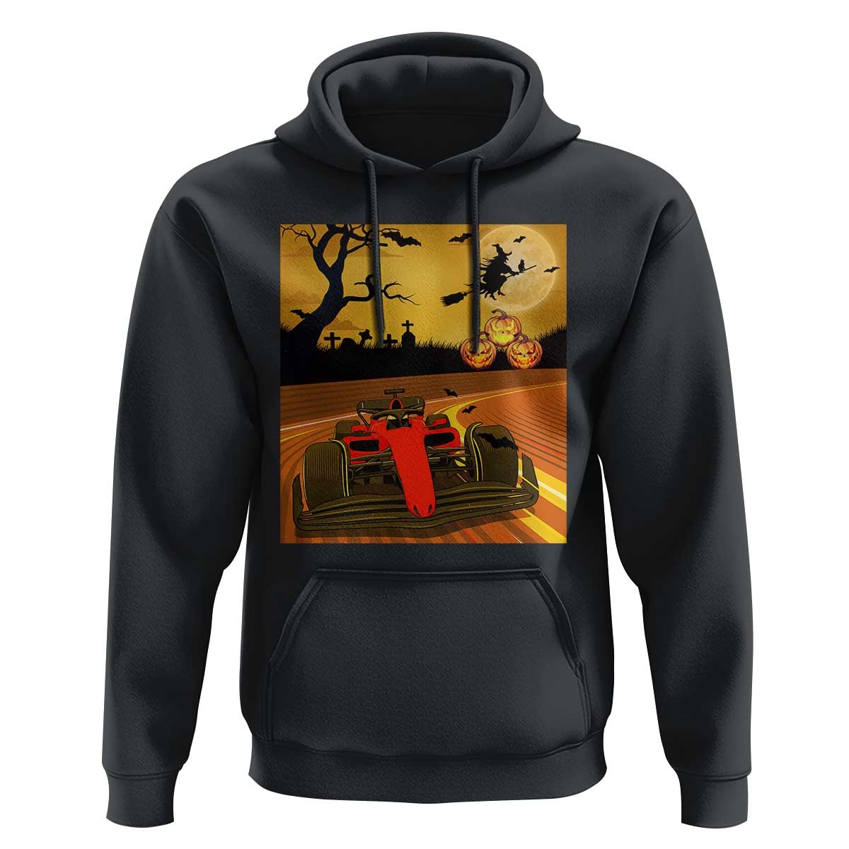 Vintage Race Car Halloween Pumpkin Retro Racing Hoodie - Wonder Print Shop