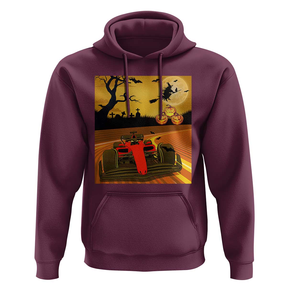 Vintage Race Car Halloween Pumpkin Retro Racing Hoodie - Wonder Print Shop