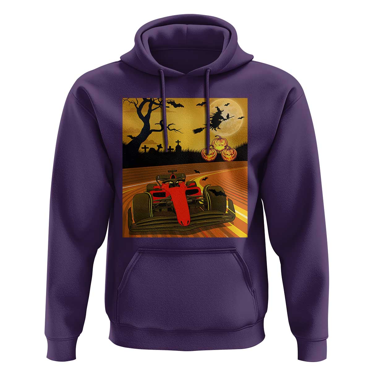 Vintage Race Car Halloween Pumpkin Retro Racing Hoodie - Wonder Print Shop