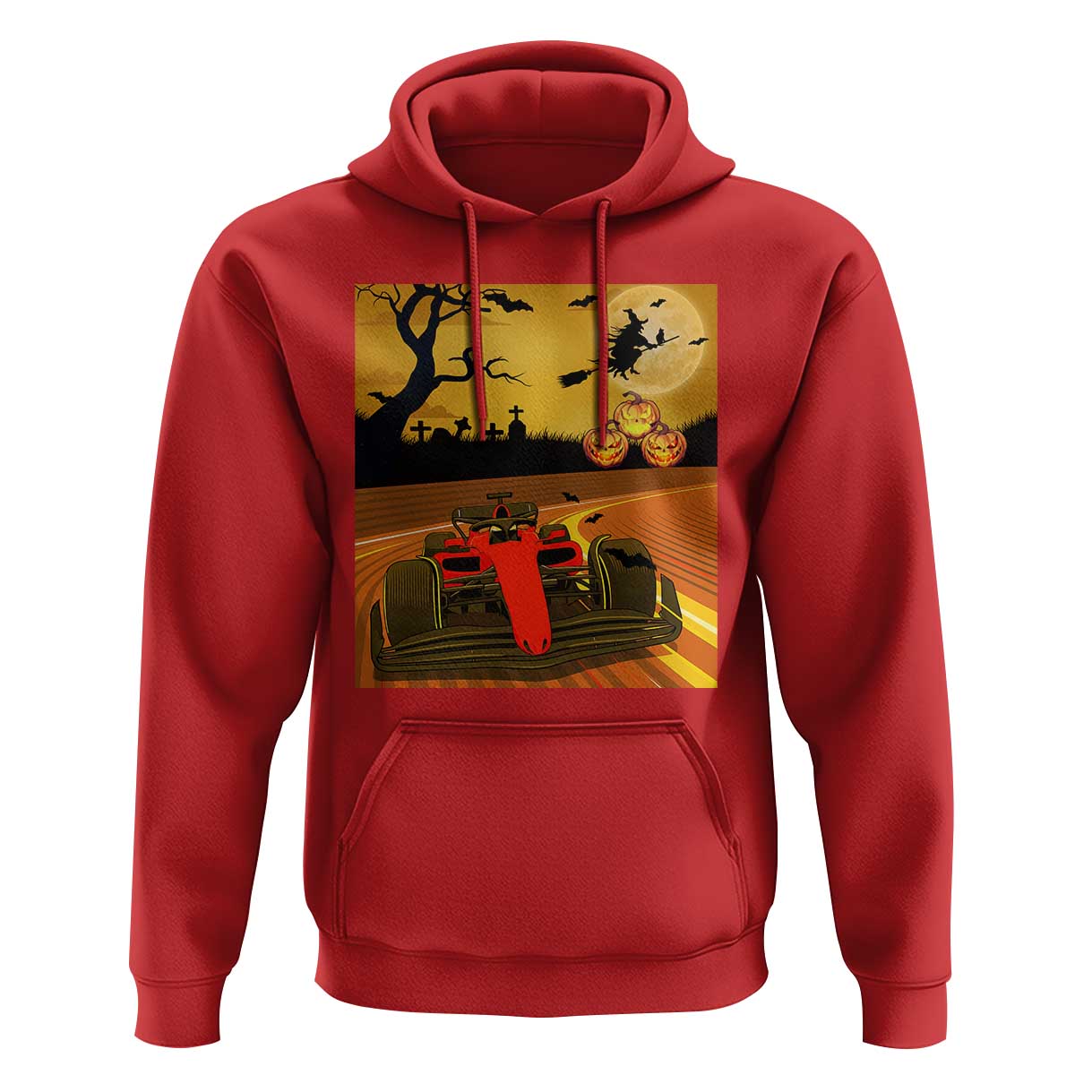Vintage Race Car Halloween Pumpkin Retro Racing Hoodie - Wonder Print Shop