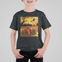 Vintage Race Car Halloween Pumpkin Retro Racing T Shirt For Kid - Wonder Print Shop