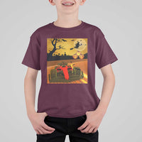 Vintage Race Car Halloween Pumpkin Retro Racing T Shirt For Kid - Wonder Print Shop