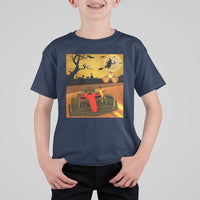 Vintage Race Car Halloween Pumpkin Retro Racing T Shirt For Kid - Wonder Print Shop