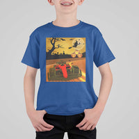 Vintage Race Car Halloween Pumpkin Retro Racing T Shirt For Kid - Wonder Print Shop