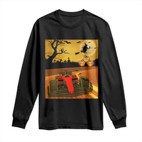 Vintage Race Car Halloween Pumpkin Retro Racing Long Sleeve Shirt - Wonder Print Shop