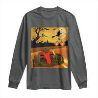 Vintage Race Car Halloween Pumpkin Retro Racing Long Sleeve Shirt - Wonder Print Shop