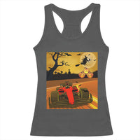 Vintage Race Car Halloween Pumpkin Retro Racing Racerback Tank Top - Wonder Print Shop