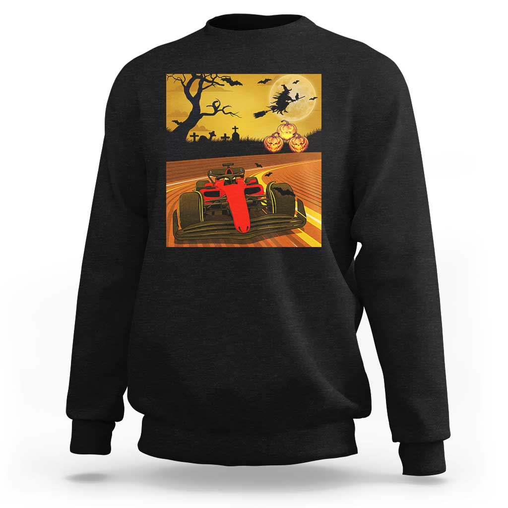 Vintage Race Car Halloween Pumpkin Retro Racing Sweatshirt - Wonder Print Shop