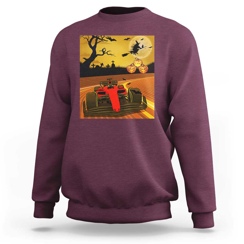 Vintage Race Car Halloween Pumpkin Retro Racing Sweatshirt - Wonder Print Shop