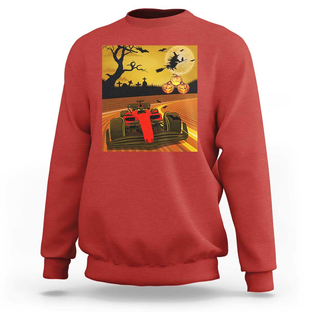 Vintage Race Car Halloween Pumpkin Retro Racing Sweatshirt - Wonder Print Shop